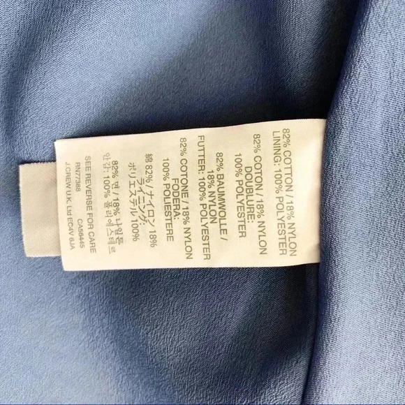 NWT J. Crew Fit and Flare Sleeveless Blue Dress - Picture 6 of 6